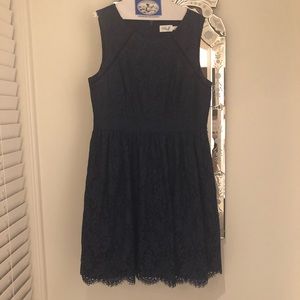 Eliza J Fit and Flare Lace Dress